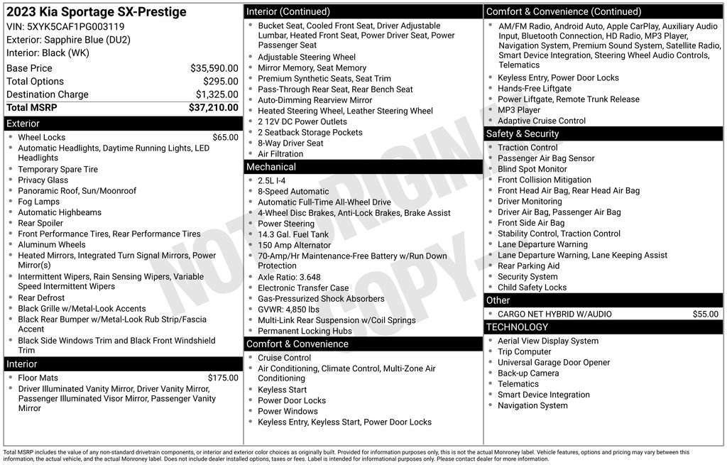 Used 2023 Blue Kia SX-Prestige image 23
