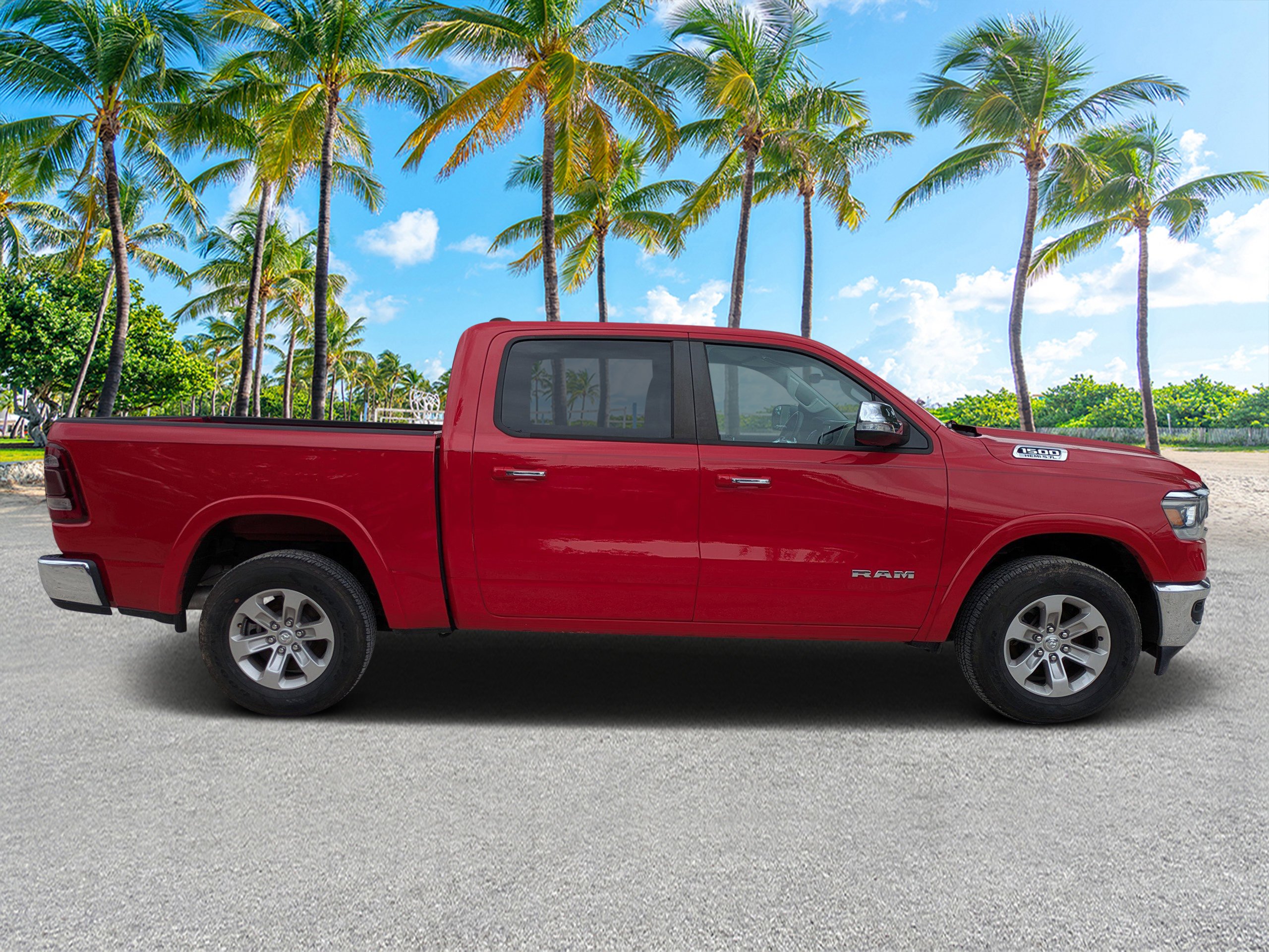 Used 2022 Flame Red Clearcoat Ram Laramie image 3