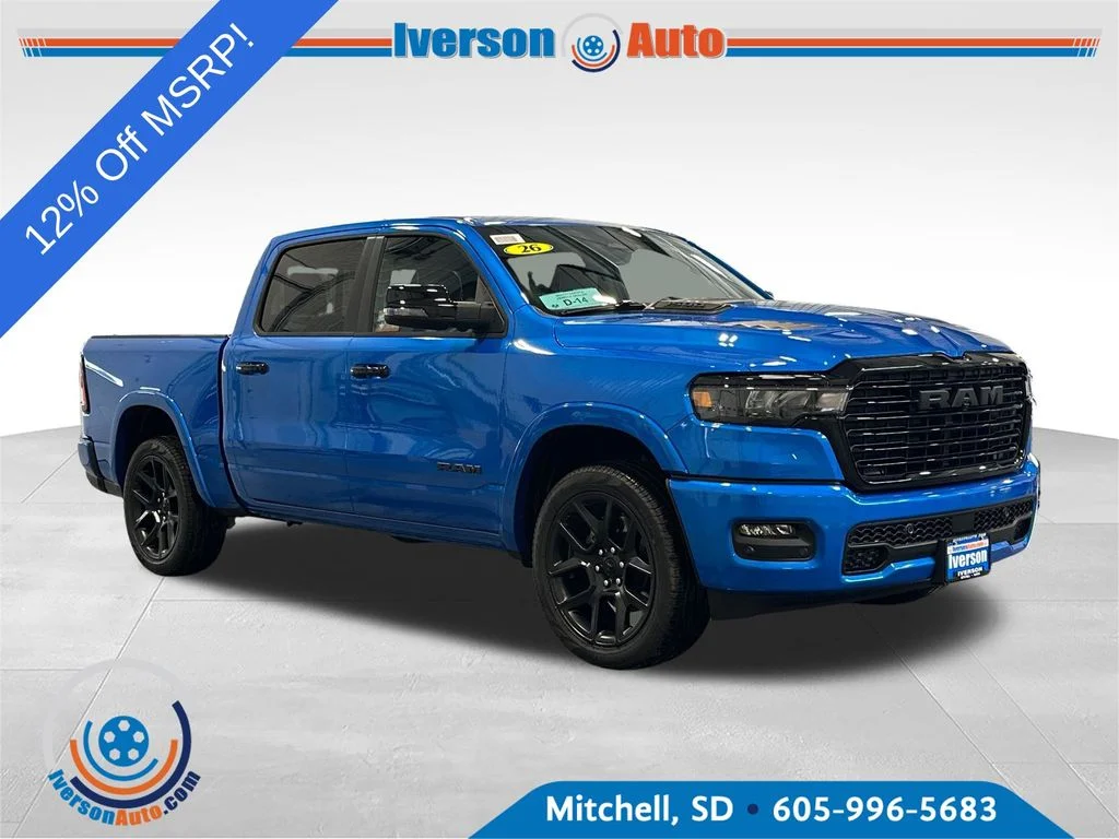 New 2026 Hydro Blue Pearl-Coat Exterior Paint RAM Laramie image 1