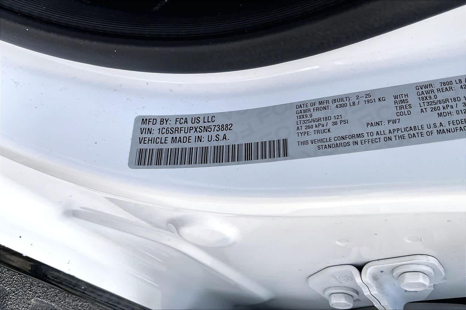 Used 2025 Bright White Clearcoat Ram RHO image 34