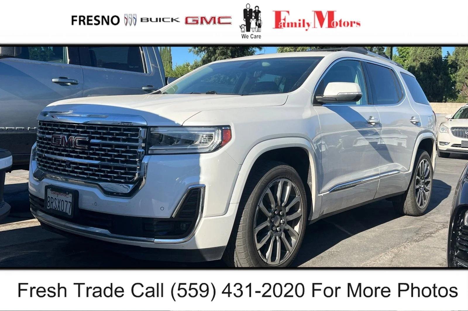 Used 2020 WHITE FROST TRICOAT GMC Denali image 1