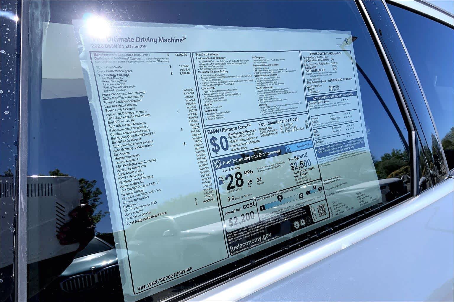 New 2026 Storm Bay Metallic BMW xDrive28i image 19