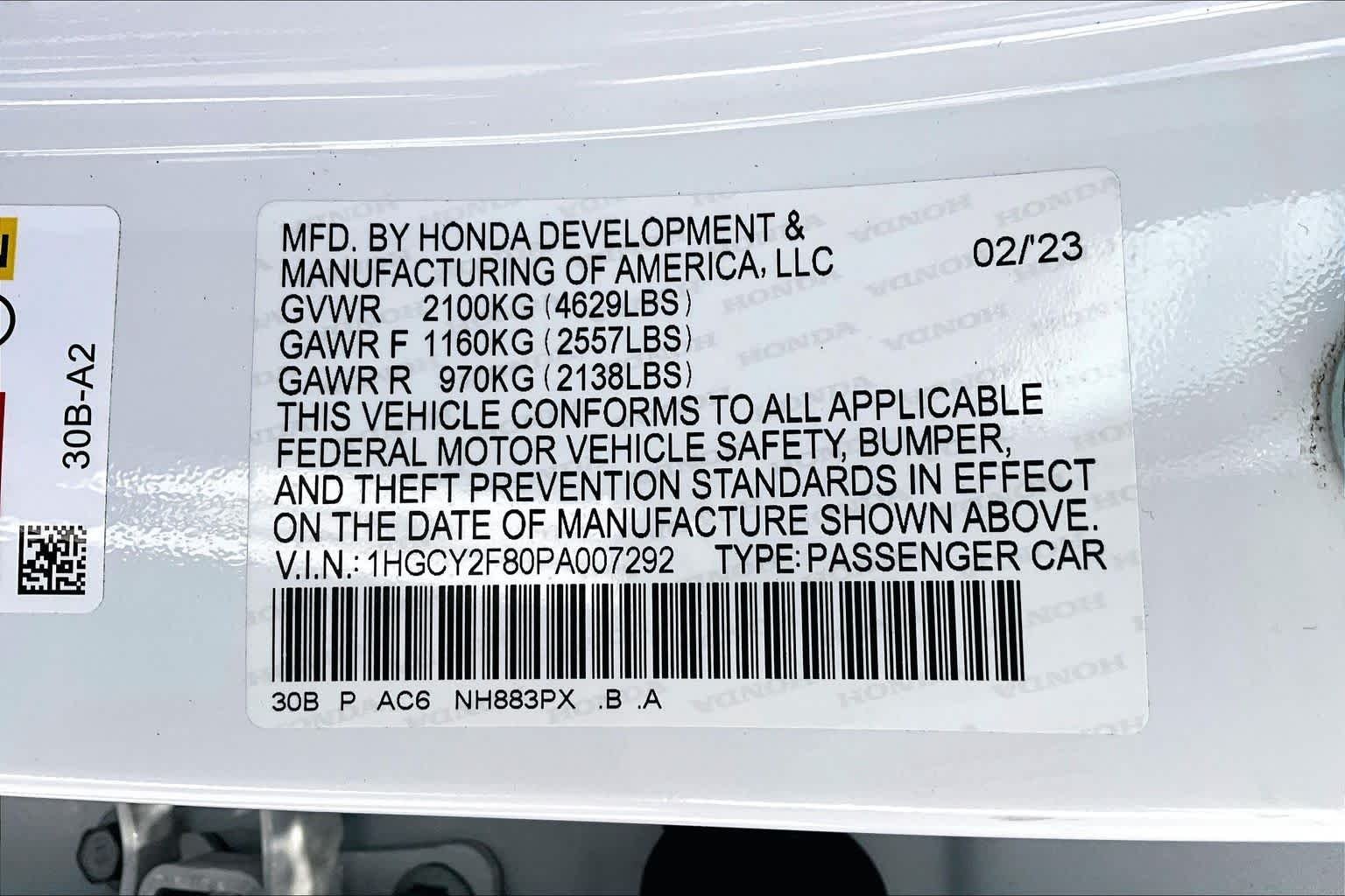 Used 2023 Platinum White Pearl Honda Touring image 36