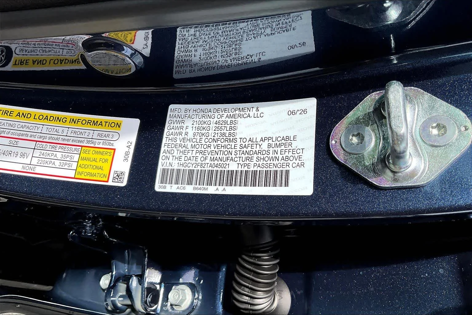 New 2026 Canyon River Blue Metallic Honda Touring image 19