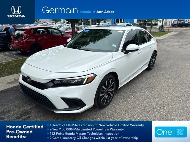 Certified Used 2023 Platinum White Pearl Honda 1.5T 4D EX BD image 1