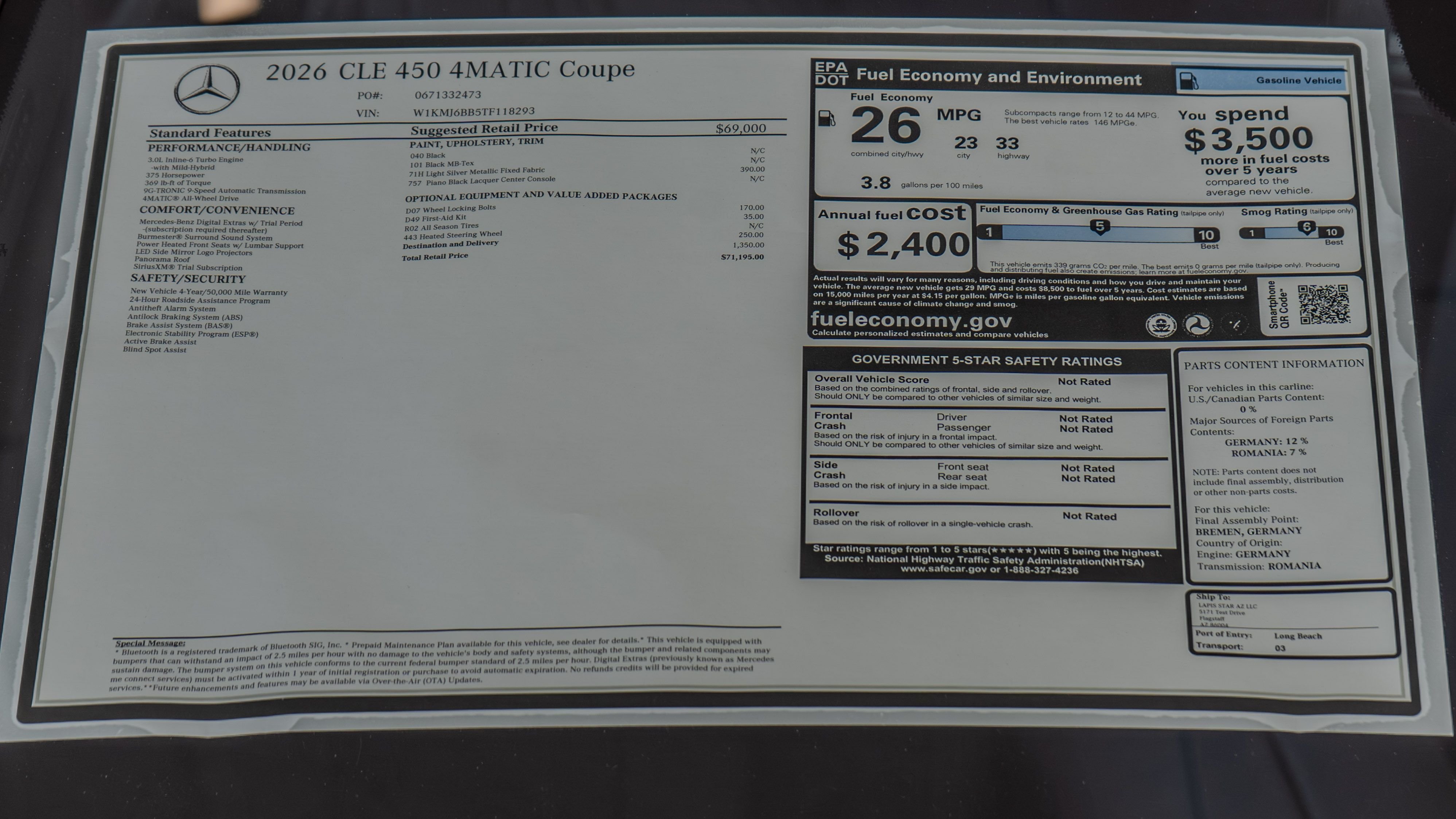 New 2026 Black Mercedes-Benz CLE 450 image 36