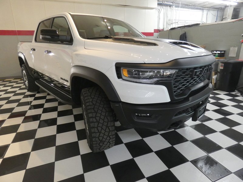 New 2026 Bright White Clear-Coat Exterior Paint RAM RHO 4x4 Crew Cab 5