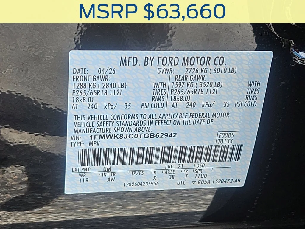 New 2026 Agate Black Metallic Ford Tremor® image 41