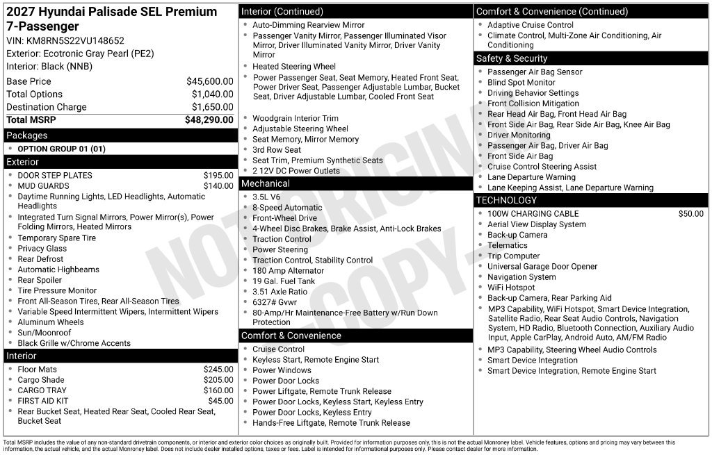 New 2027 Gray Hyundai SEL Premium FWD image 16