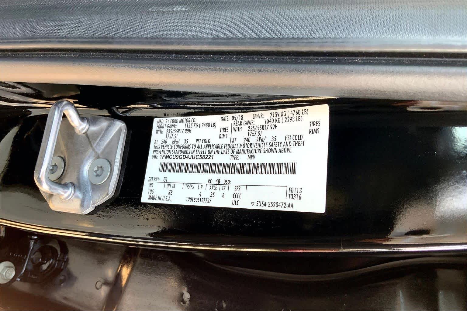 Used 2018 Shadow Black Ford SE image 34