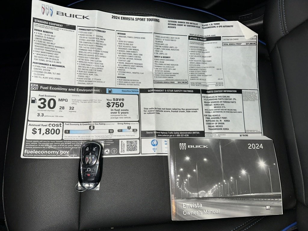 Certified Used 2024 Sunrise Red Metallic Buick Sport Touring image 4