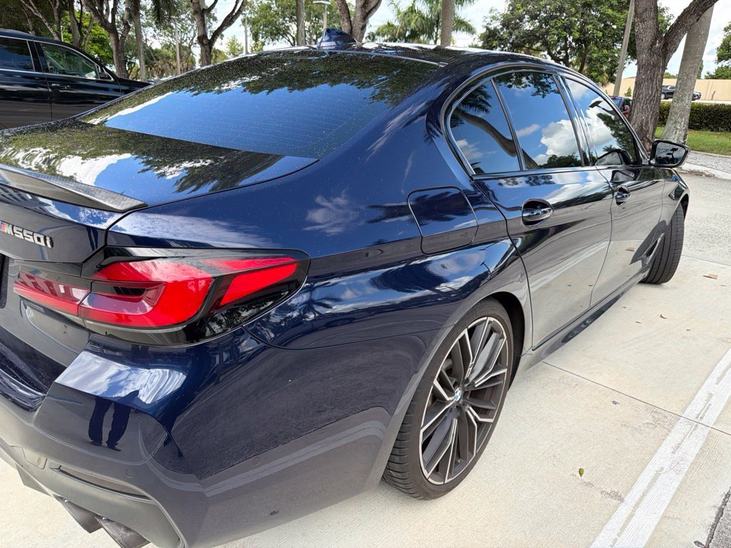Certified Used 2023 Tanzanite Blue II Metallic BMW M550i xDrive image 6