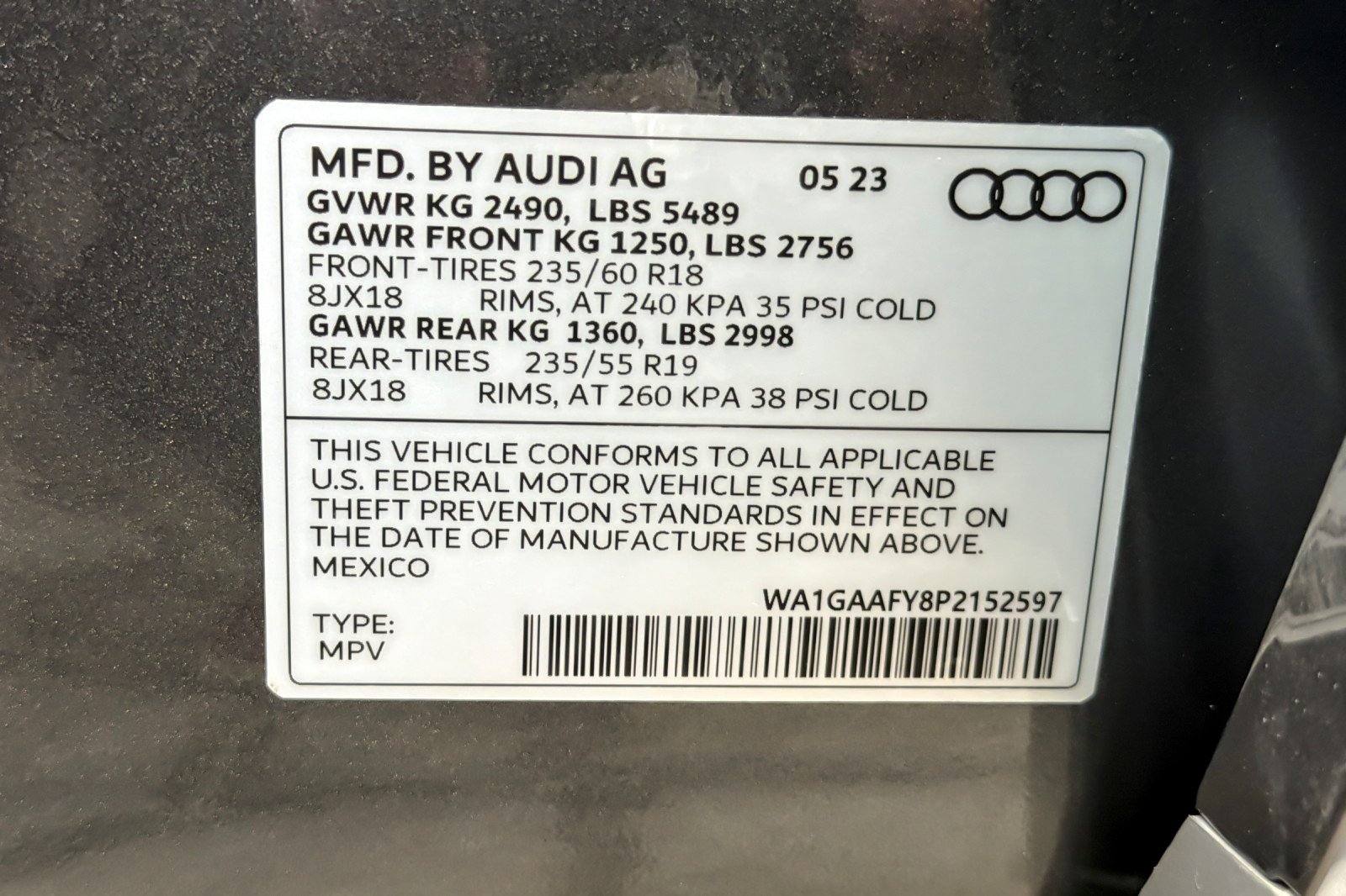 Used 2023 Daytona Gray Pearl Effect Audi S line Premium 45 TFSI quattro image 27