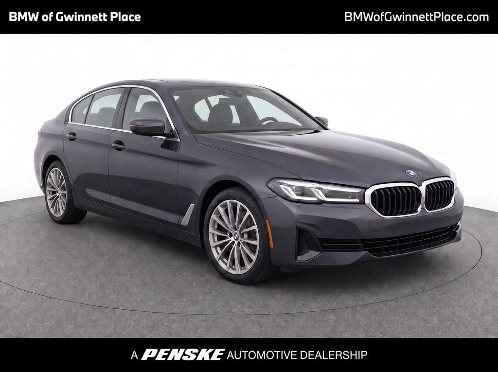 Certified Used 2023 Dark Graphite Metallic BMW 530i image 1