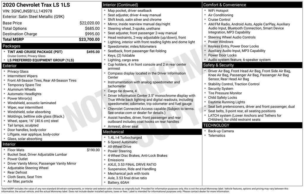 2020 Chevrolet Trax LS