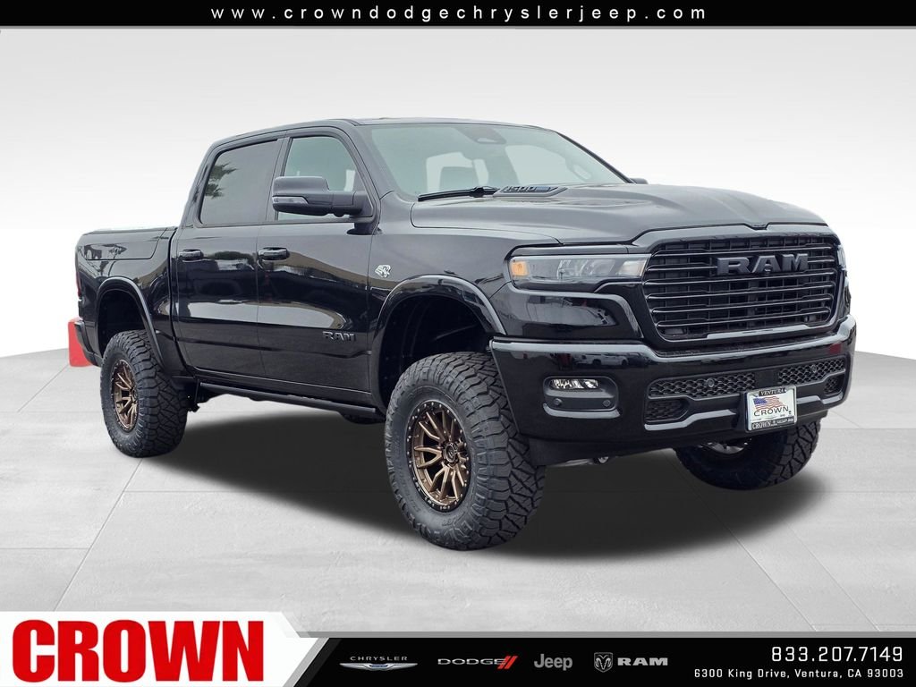 New 2026 Diamond Black Crystal Pearl-Coat Exterior Paint RAM Laramie image 3