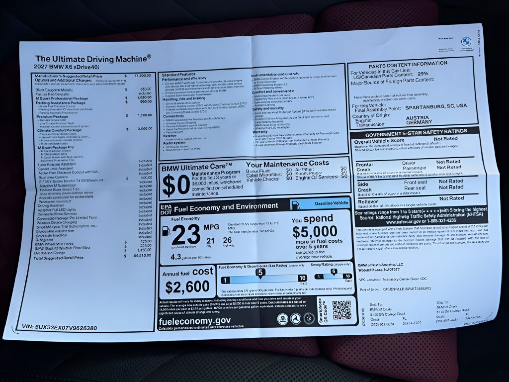 New 2027 Black Sapphire Metallic BMW xDrive40i image 27