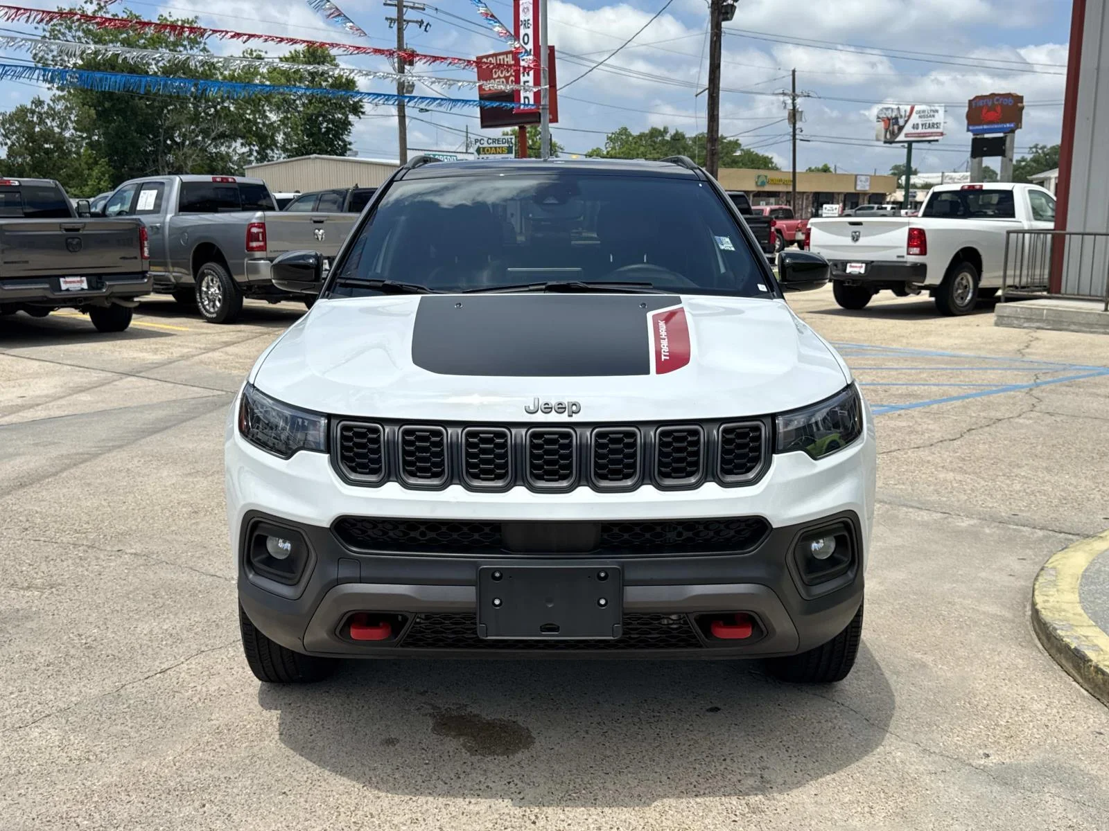 Used 2025 Bright White Clearcoat Jeep Trailhawk image 2