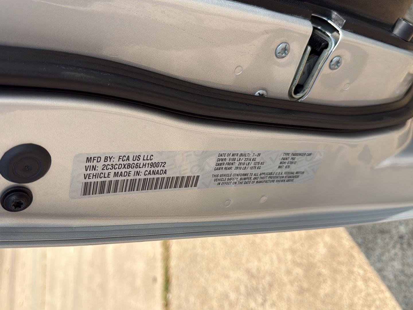 Used 2020 Triple Nickel Clearcoat Dodge SXT image 30