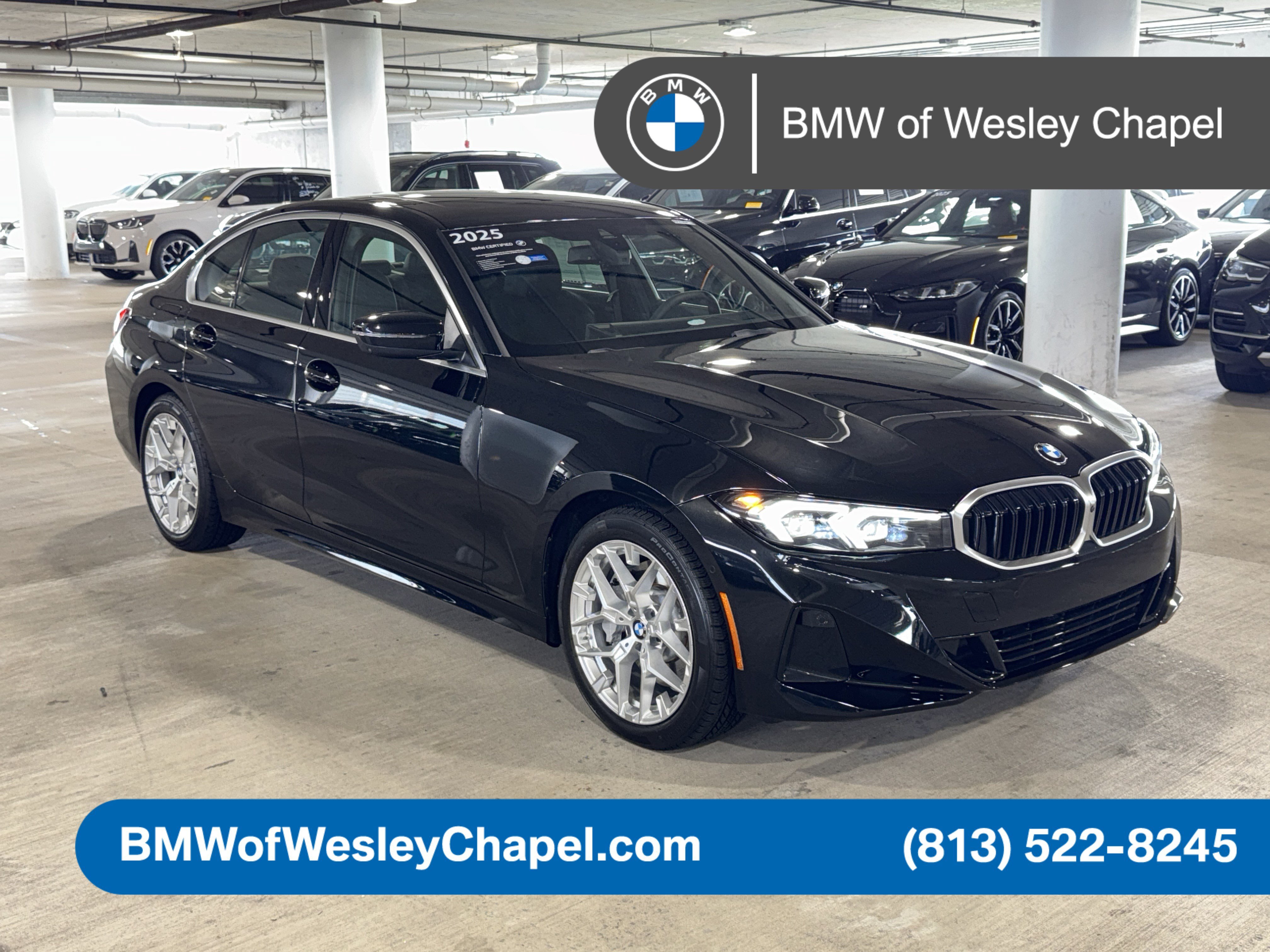 Used 2025 Black Sapphire Metallic BMW 330i image 1