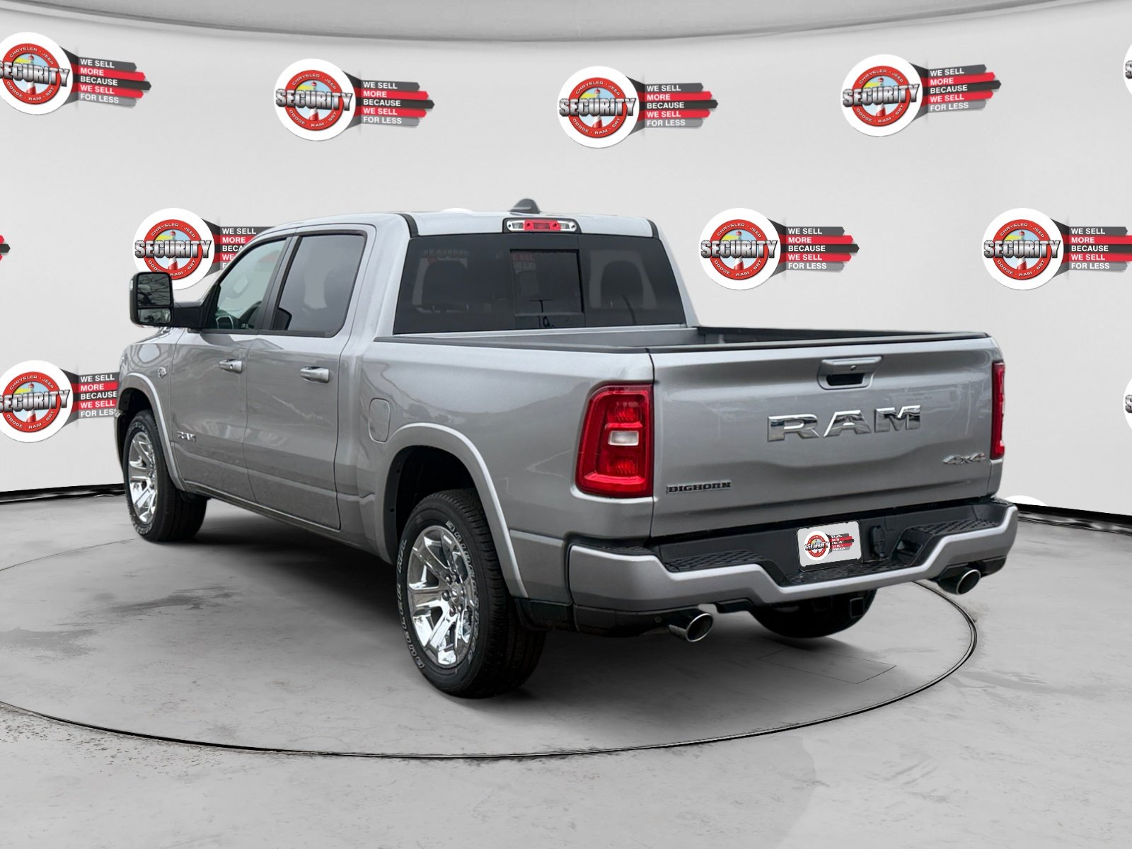 New 2026 Billet Silver Metallic Clear-Coat Exterior Paint RAM Big Horn 4x4 Crew Cab 5