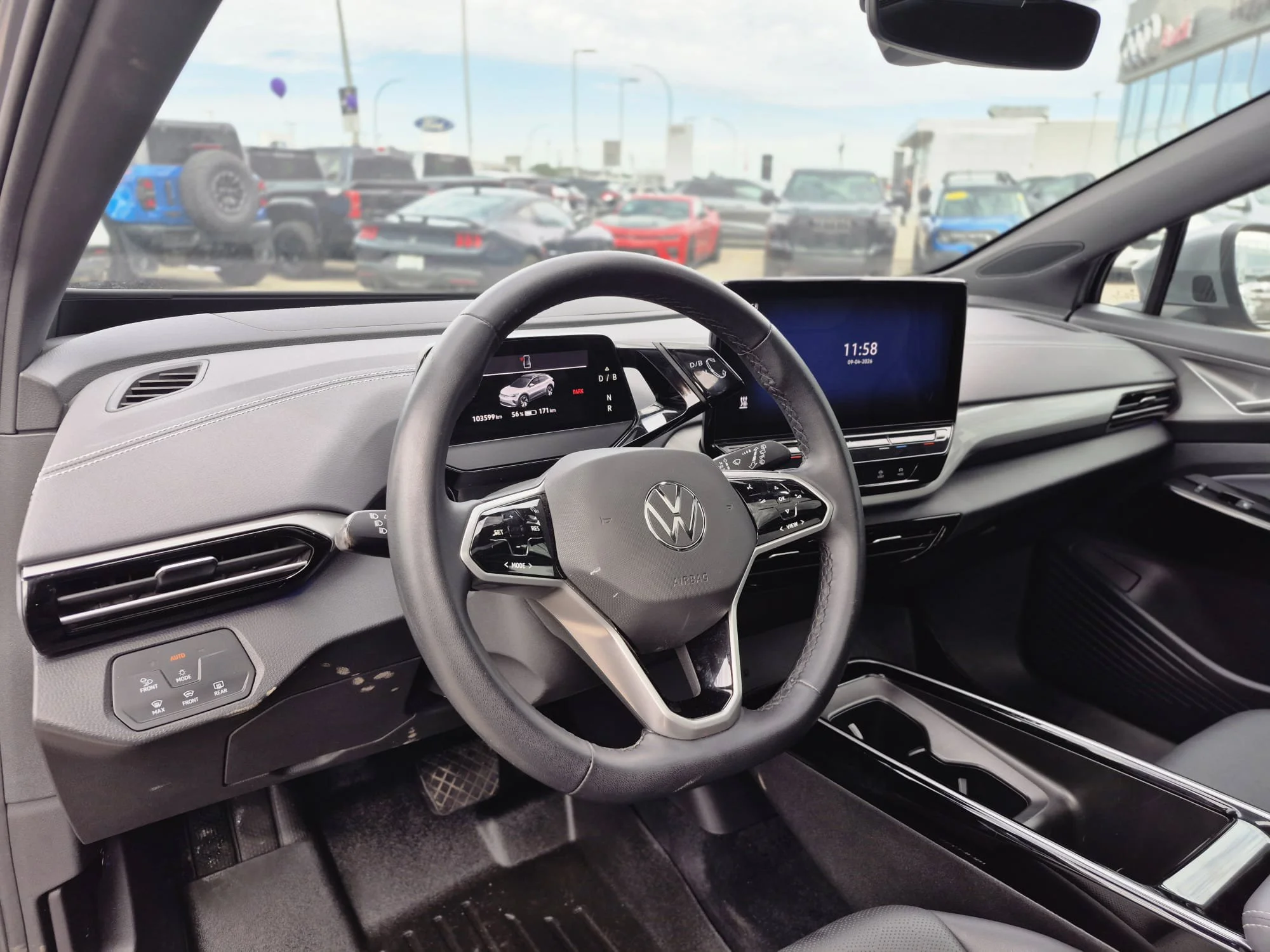 Certified Used 2023 Silverbird Metallic Volkswagen Pro AWD*Full EV | Htd Massage Seats | Glass Roof | Htd Wheel | Nav | Adaptive Cruise | SK On Battery image 6