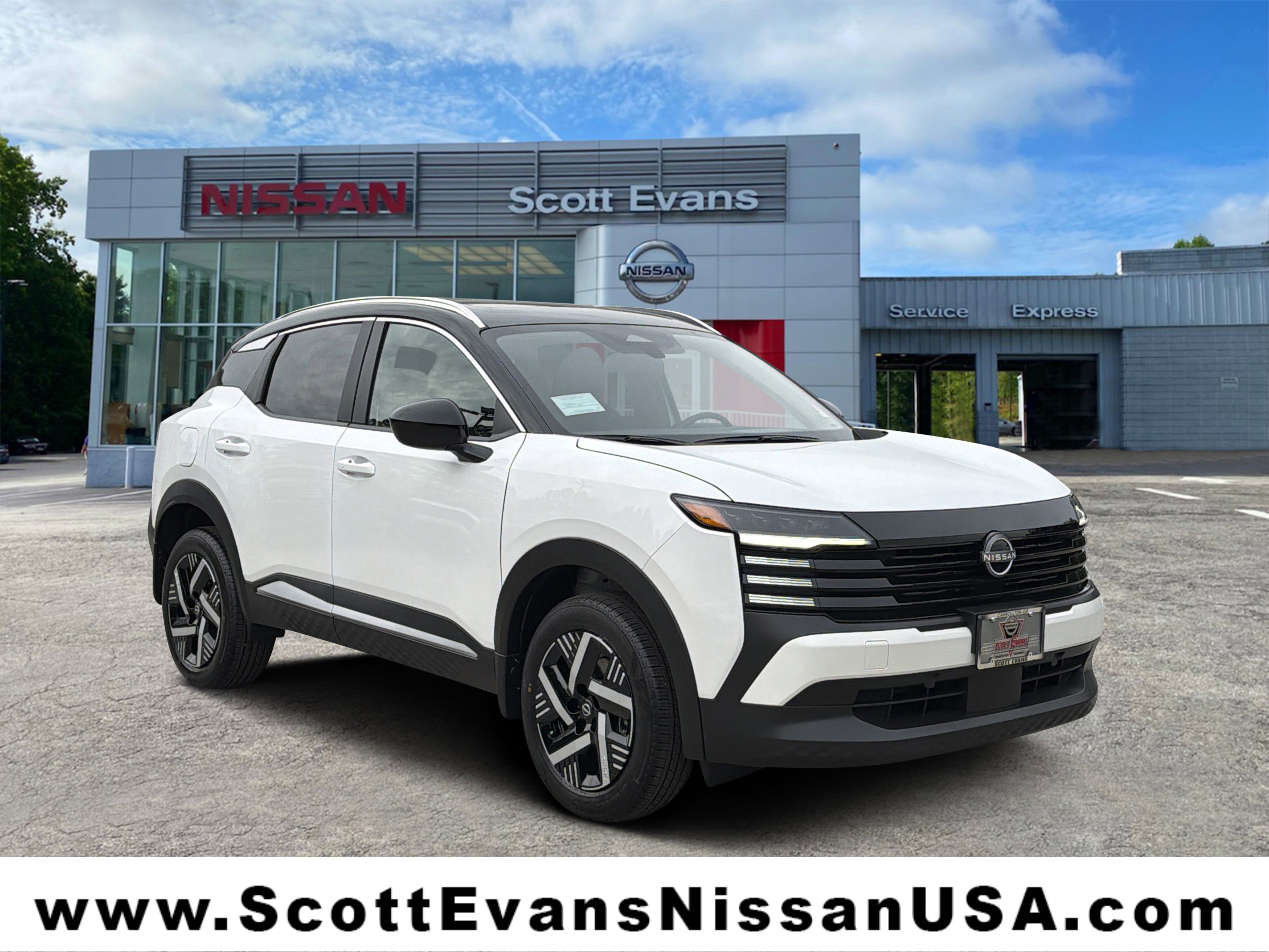 New 2026 Aspen White Tricoat/Super Black Nissan SV image 1