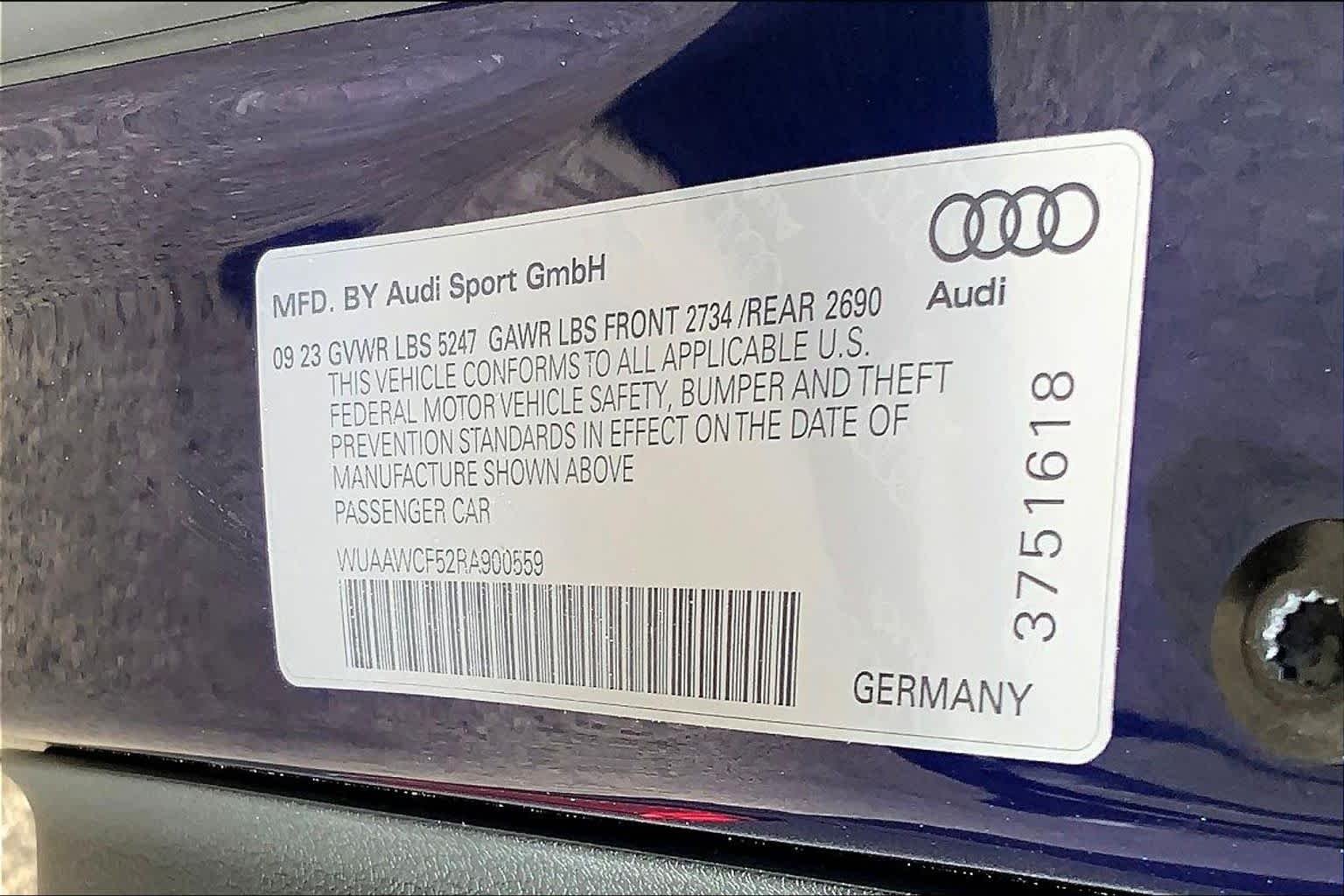 Used 2024 Navarra Blue Metallic Audi  image 36