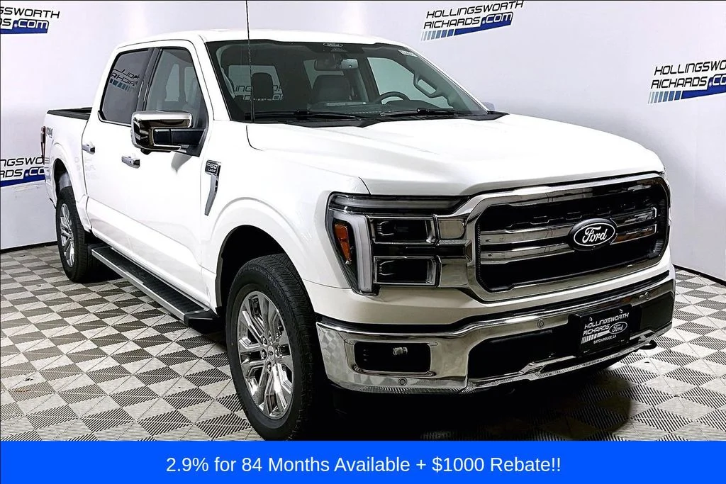 New 2026 Star White Metallic Tri-Coat Ford Lariat® image 2