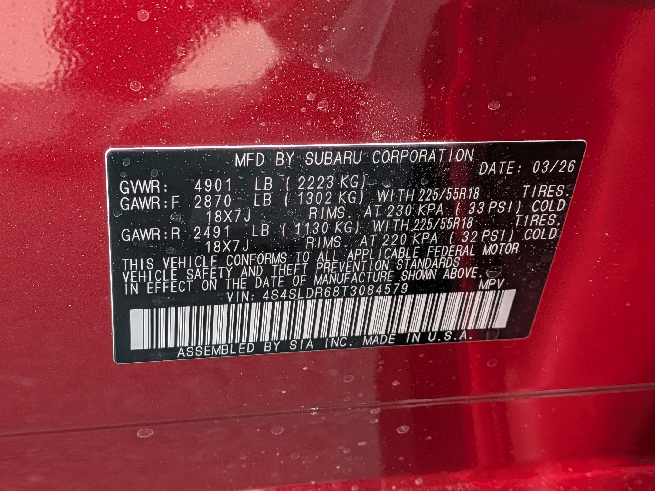 New 2026 CRIMSON RED PEARL Subaru Limited image 18