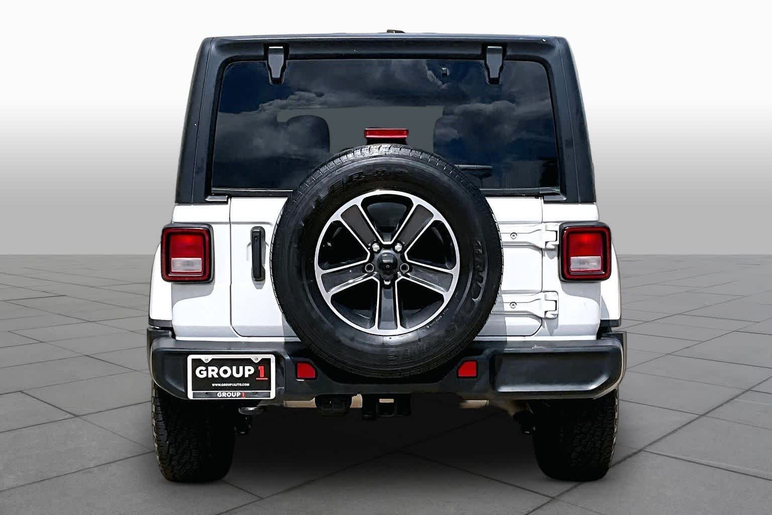Used 2023 Bright White Clearcoat Jeep Sahara image 5