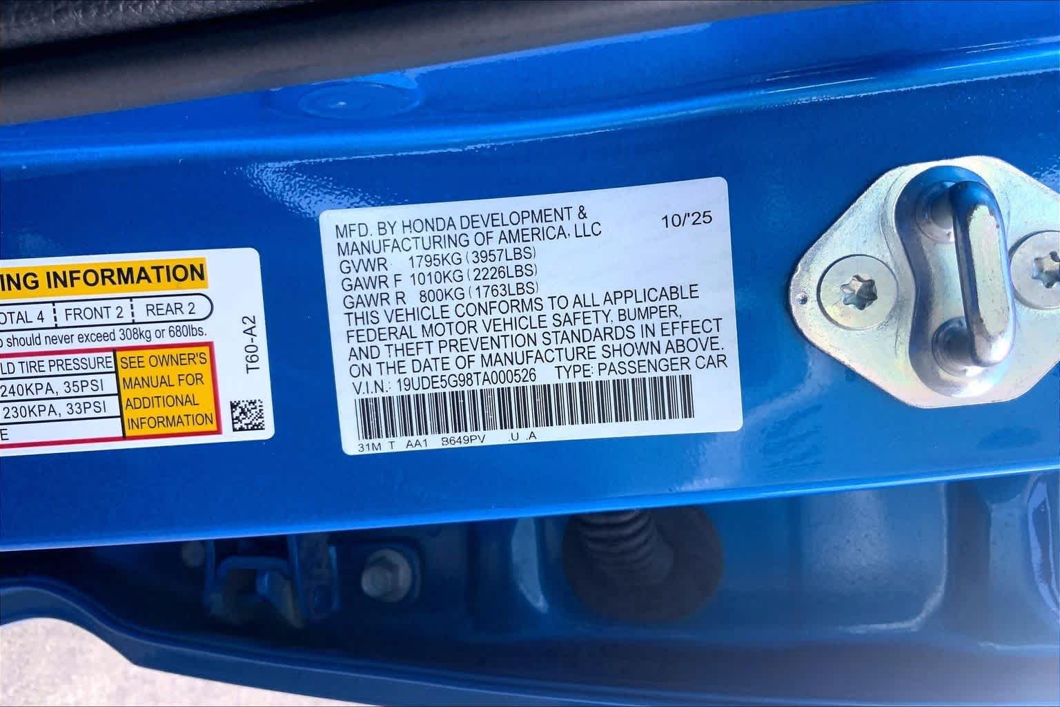 Certified Used 2026 Double Apex Blue Pearl Acura Type S image 37