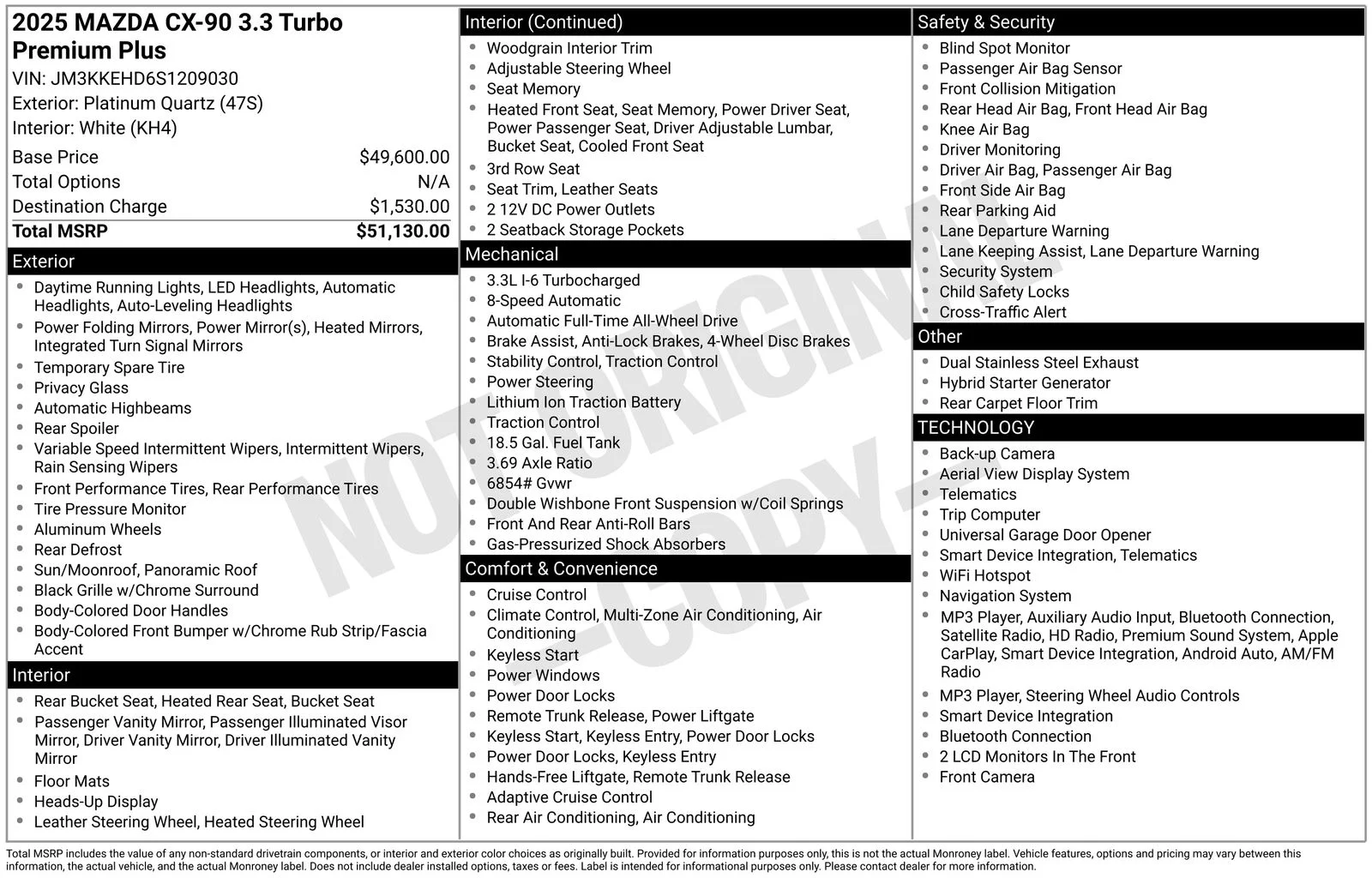 Certified Used 2025 Platinum Quartz Mazda 3.3 Turbo Premium Plus image 24