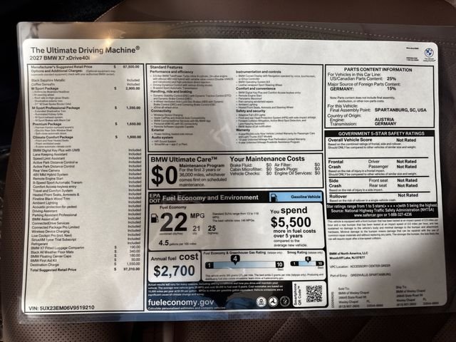 New 2027 Black Sapphire Metallic BMW xDrive40i image 25