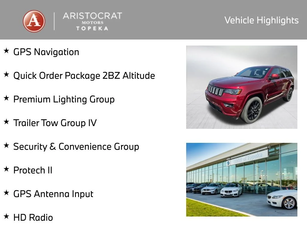 Used 2020 Jeep Grand Cherokee Altitude with VIN 1C4RJFAG9LC314526 for sale in Kansas City