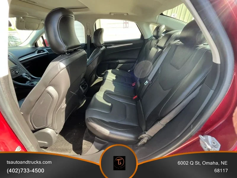 Used 2015 Red Ford Titanium Hybrid Sedan 4D image 14