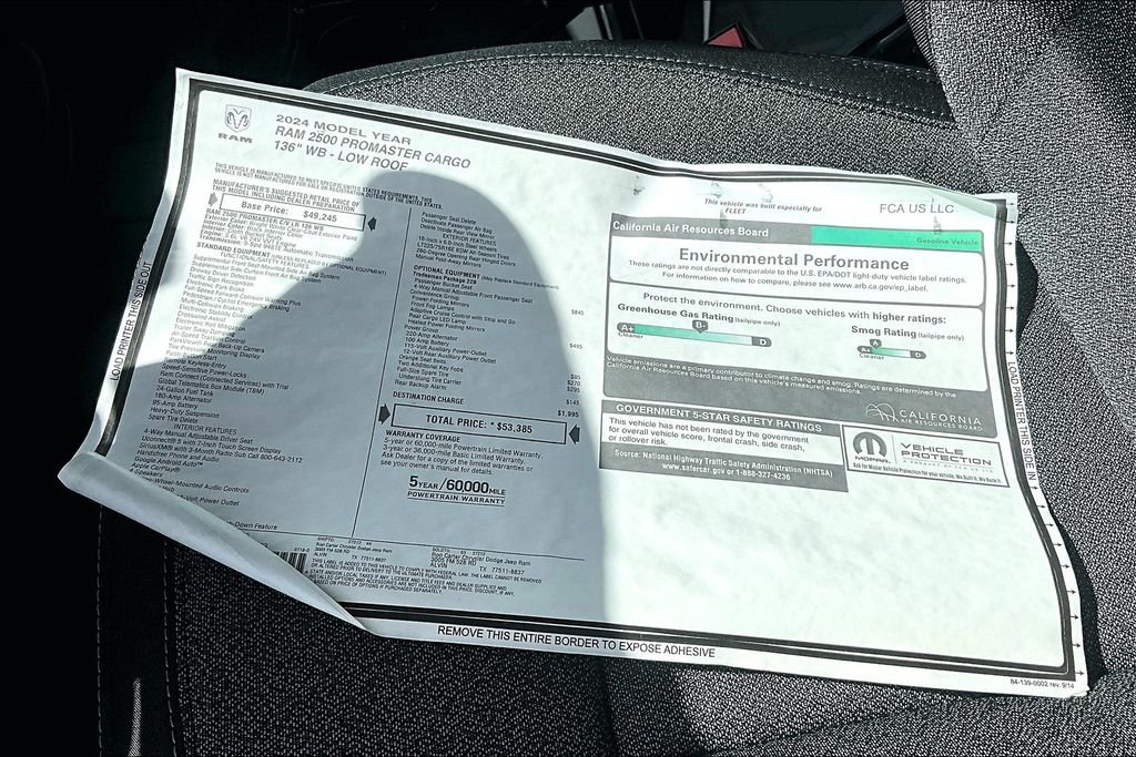 New 2024 Ram ProMaster 2500 Base 3D Cargo Van