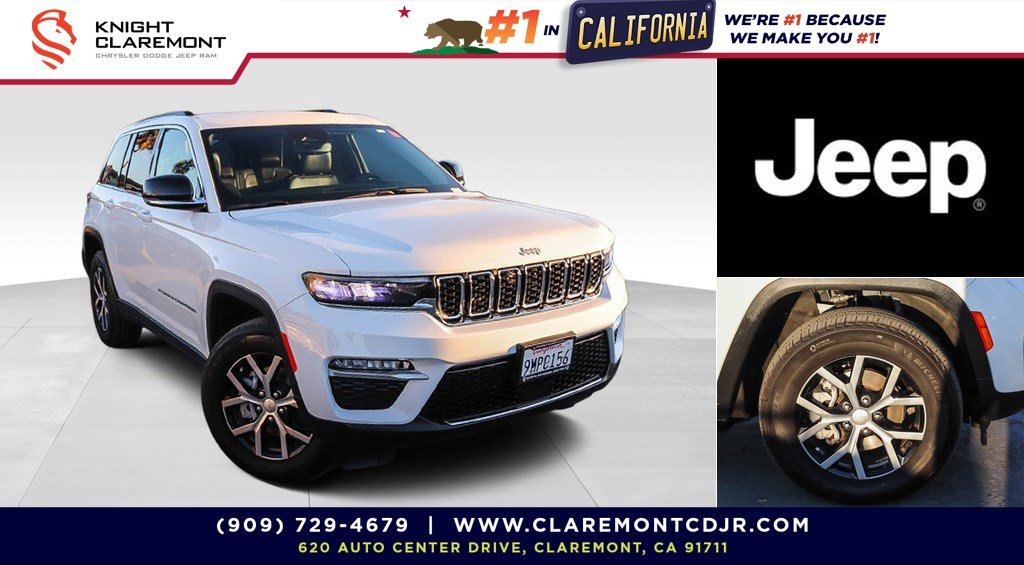 Used 2024 Bright White Clearcoat Jeep Limited image 1