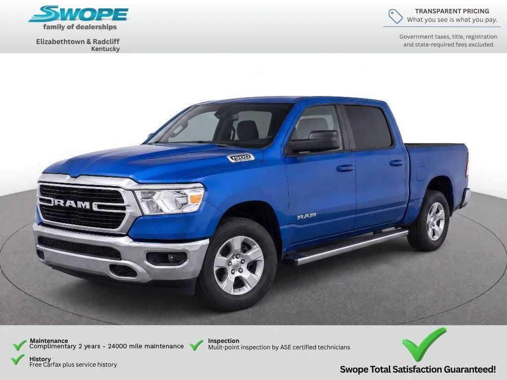 Used 2021 Hydro Blue Pearlcoat Ram Big Horn image 1