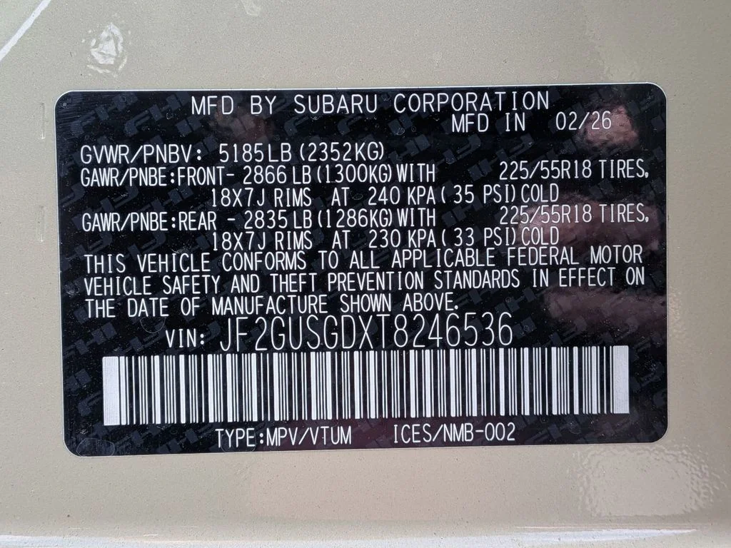 New 2026 SAND DUNE PEARL Subaru Sport Hybrid image 27