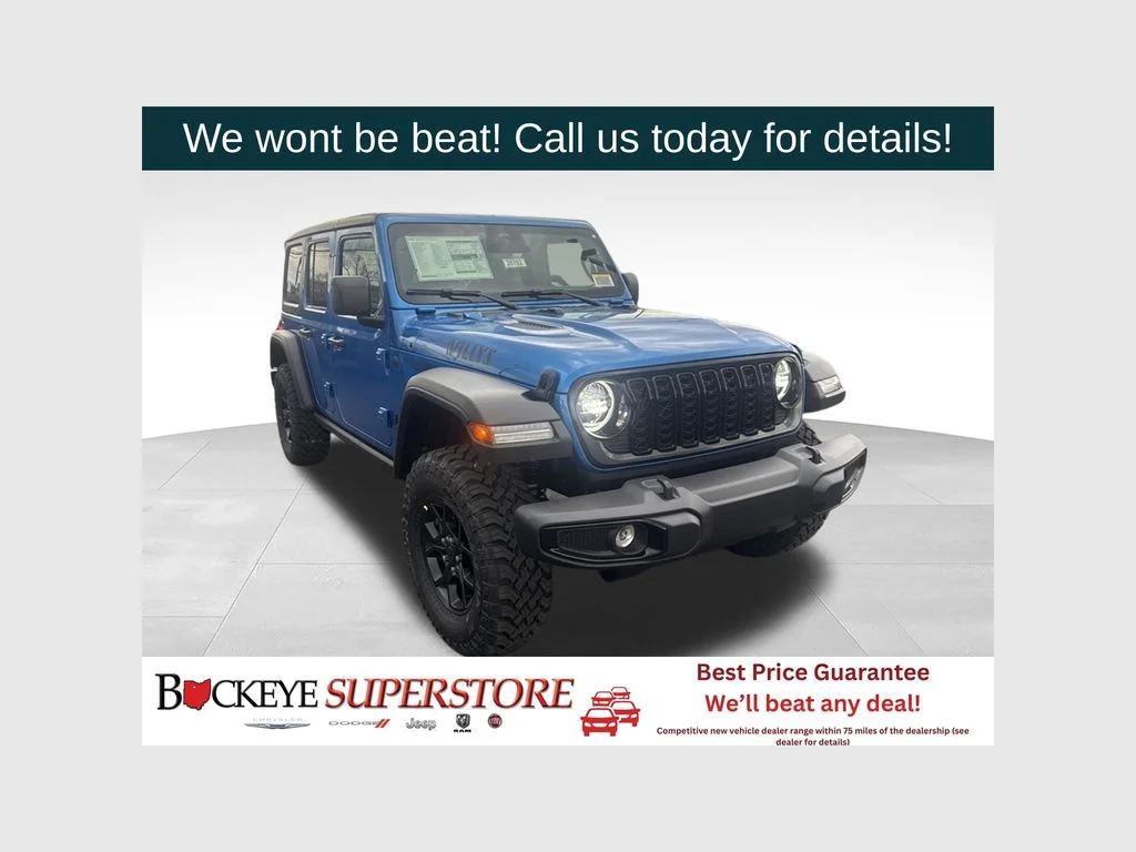 New 2026 Hydro Blue Pearl-Coat Exterior Paint Jeep Willys image 1