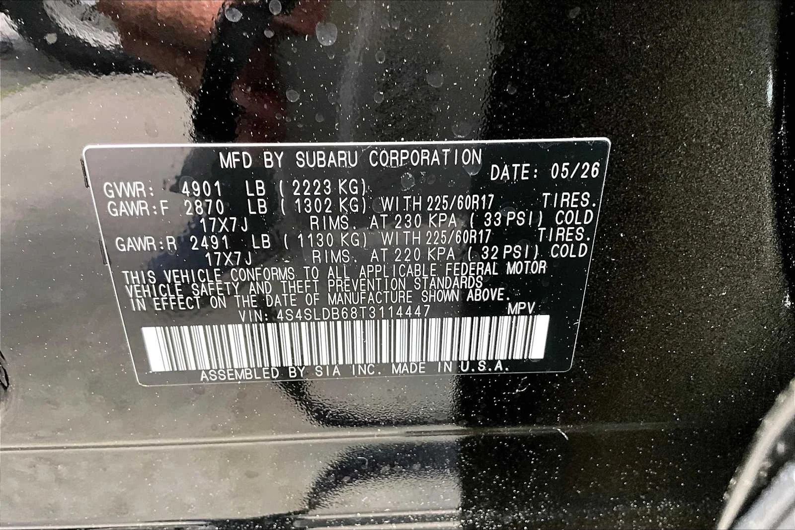 New 2026 Crystal Black Silica Subaru Premium image 18