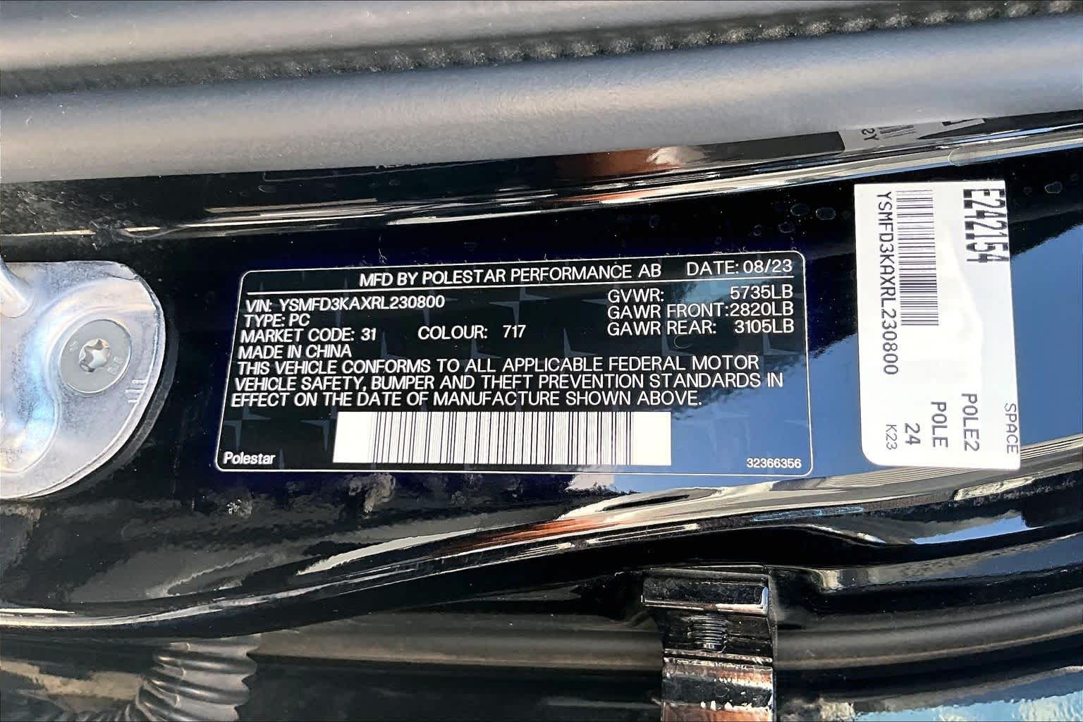 Used 2024 Midnight Metallic Polestar  image 32