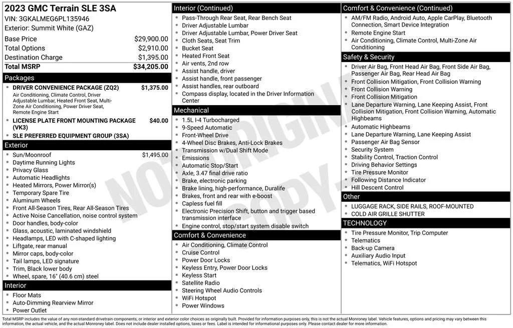 2023 GMC Terrain SLE FWD's photo