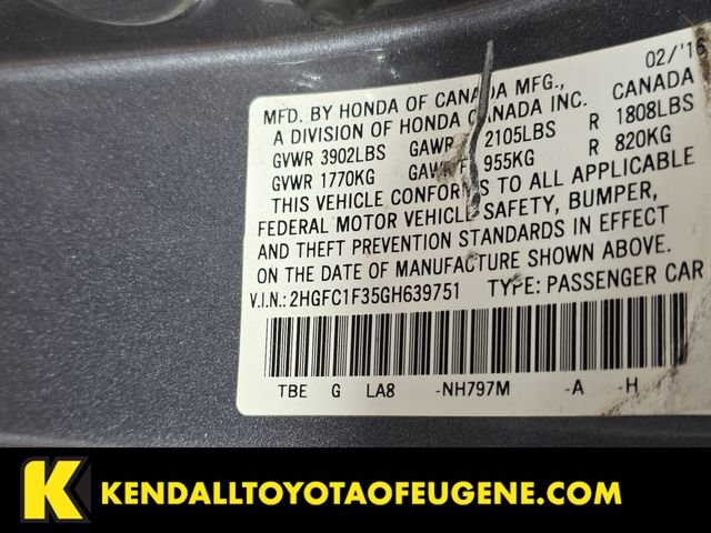 Used 2016 Gray Honda EX-T image 10