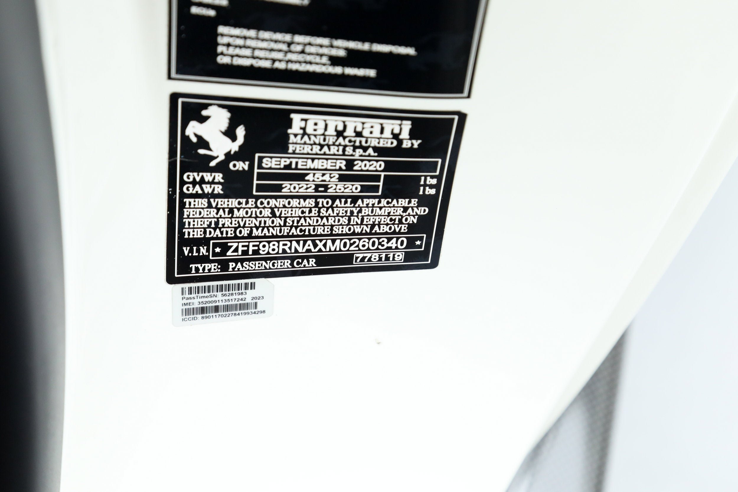 Certified Used 2021 Bianco Avus Ferrari  image 43