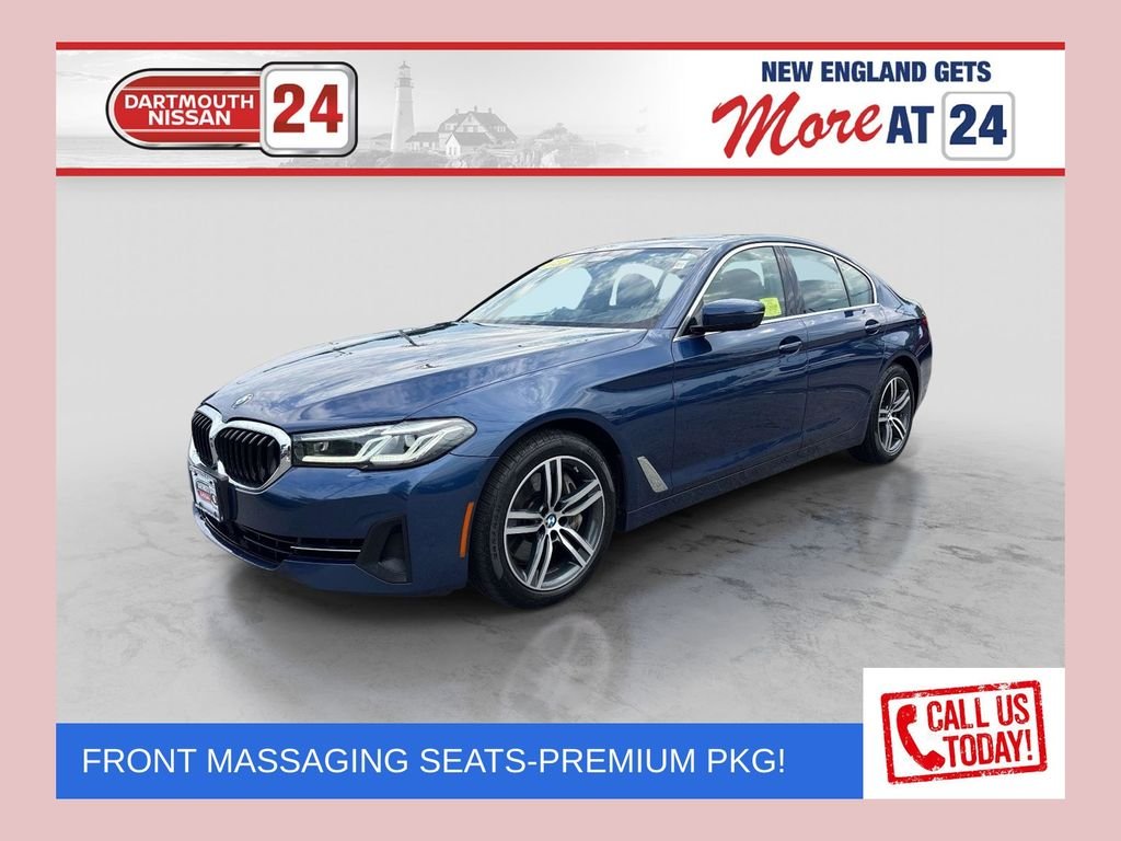 Used 2021 Blue BMW 540i xDrive image 1