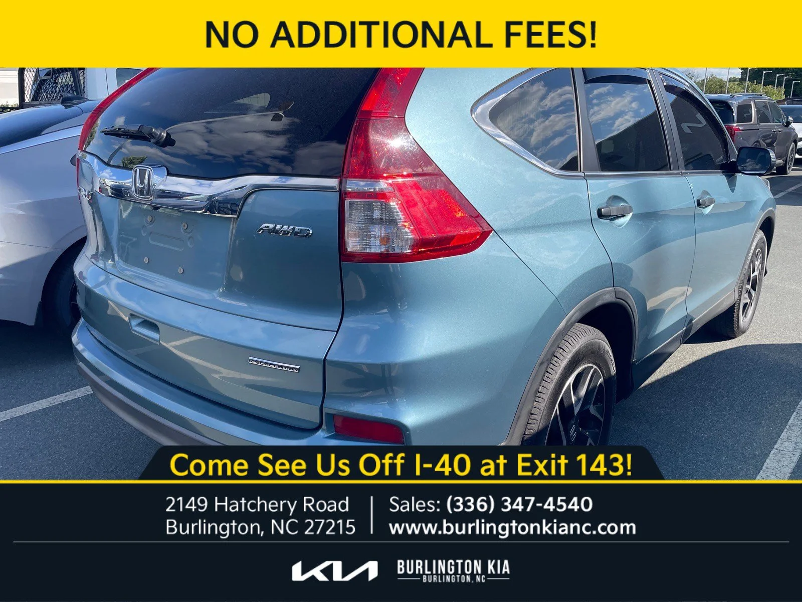 Used 2016 Honda CR-V SE with VIN 2HKRM4H47GH695570 for sale in Burlington, NC