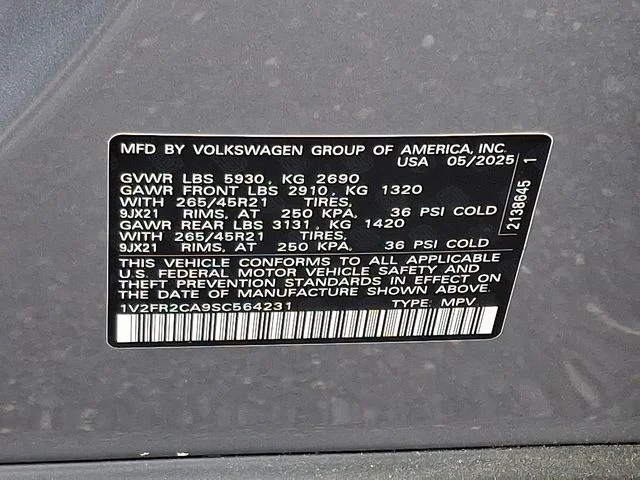 New 2025 Silver Volkswagen 2.0T SEL Premium R-Line image 17