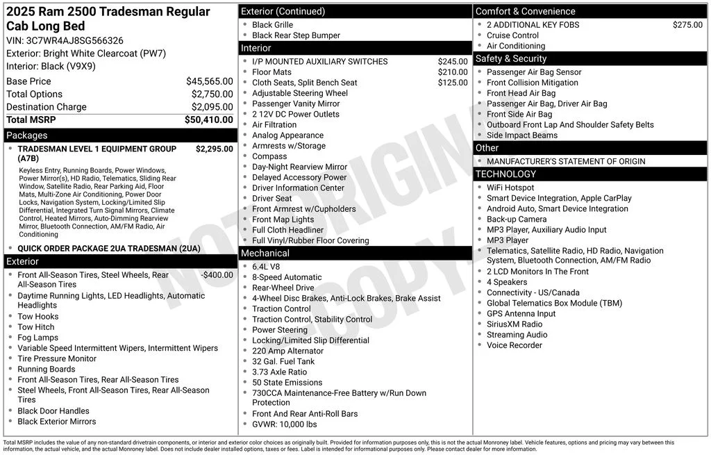 2025 RAM 2500 Tradesman - Photo 7